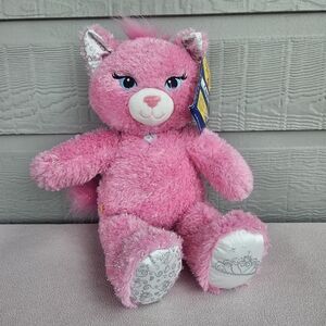 Build A Bear Purrincess Kitty Cat 16" Pink Sparkle Plush BAB Princess 2014